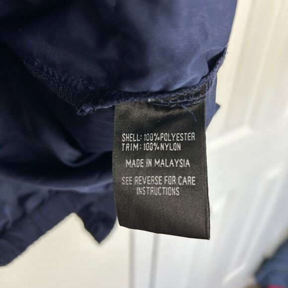 FootJoy Men's Large V-Neck Golf Windbreaker Pullover Jacket Navy Blue - Picture 4 of 5